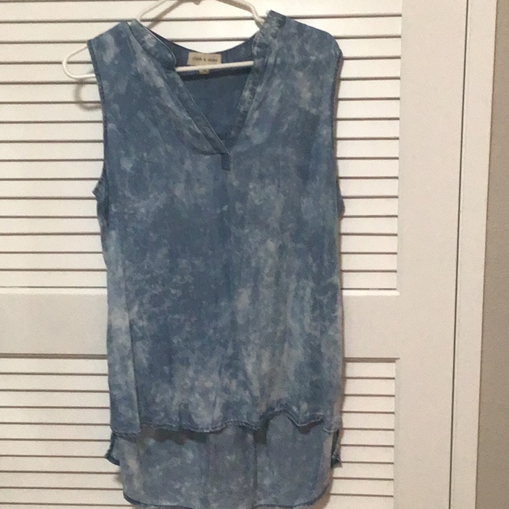 Cloth and stone distressed sleeveless top